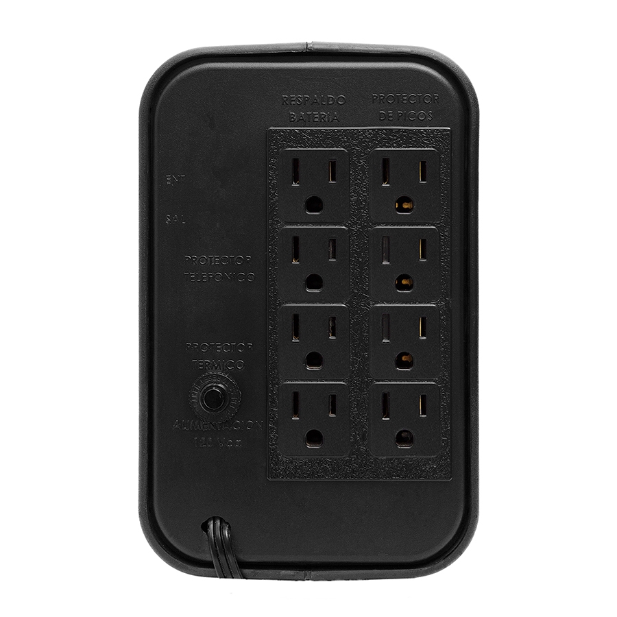 NO BREAK MODELO COMPLET ERI-5-035 CON REGULADOR Y SUPRESOR INTEGRADO MT 605,  600VA / 300W RESPALDO 16 MINS CARGA MEDIA / 7 MINS CARGA MÁXIMA 8 CONTACTOS.GARANTÍA 60 MESES (24 EN BATERÍAS) FR-661 - COMPLET