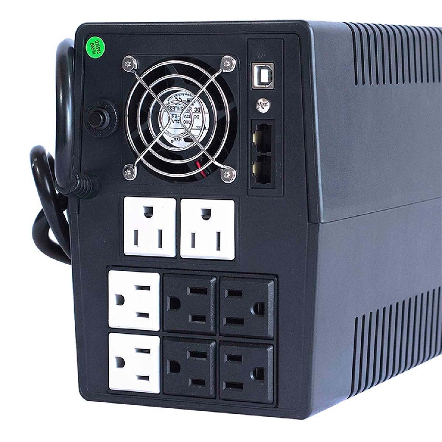 NO-BREAK SMARTBITT 2400VA/1200W, CLAVIJA NEMA 5-15P, 8 CONTACTOS, TIPO NEMA 5-15R, 4 CON RESPALDO DE BATERAS, REGULACION Y SUPRESION DE PICOS Y 4 CON REGULACION Y SUPRESION DE PICOS, RJ11 Y USB FR-1237 - SMARTBITT