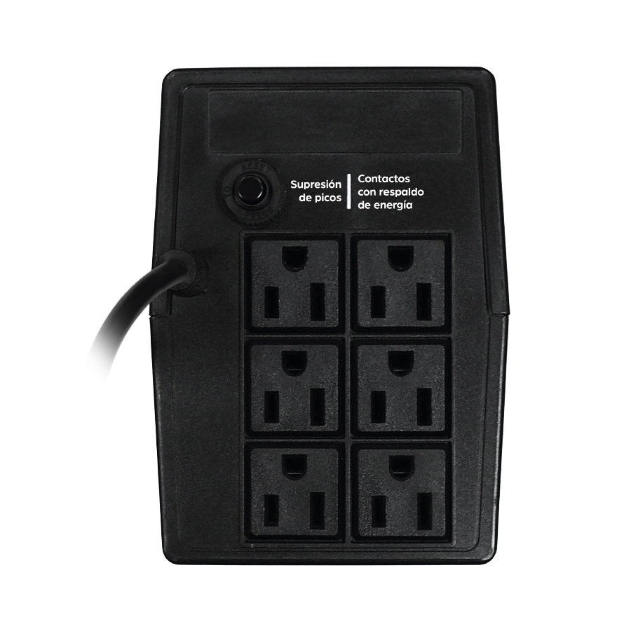 NO BREAK / UPS GHIA 750VA/360W / 6 CONTACTOS / CON REGULADOR Y SUPRESOR DE PICOS FR-1570 - GHIA