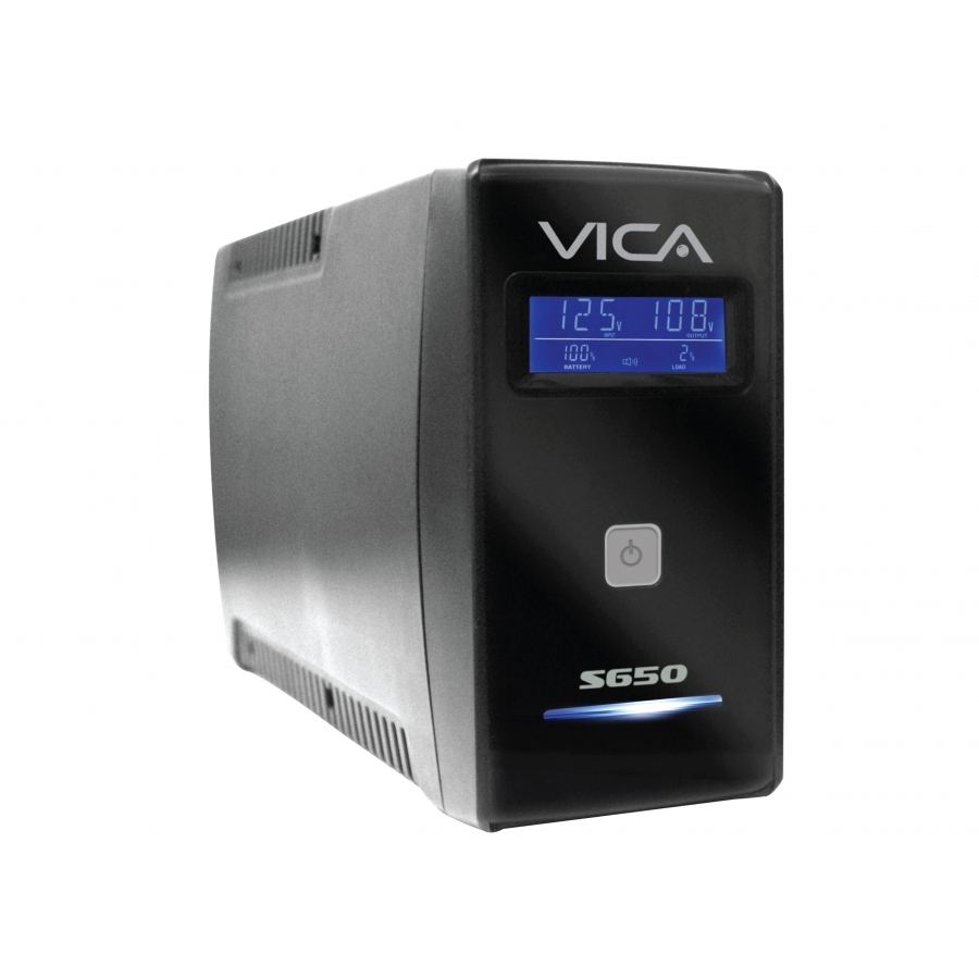 NOBREAK VICA S 650VA/360W PANT LCD 8 CONTACTOS. 4 TOMAS REG Y 4  CON RESP REG Y SUP FR-654 - VICA