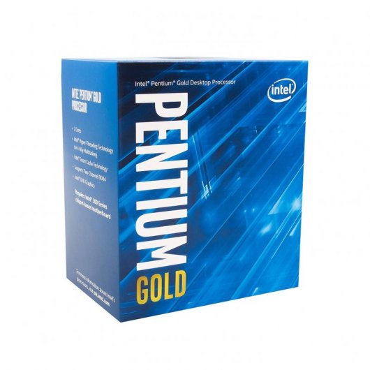 Procesador Intel Pentium Gold G6400, 4.00GHz, 2 núcleos Socket 1200, 4 MB Caché, Comet Lake. (COMPATIBLE CON MB CHIPSET 400 Y 500) - INTEL