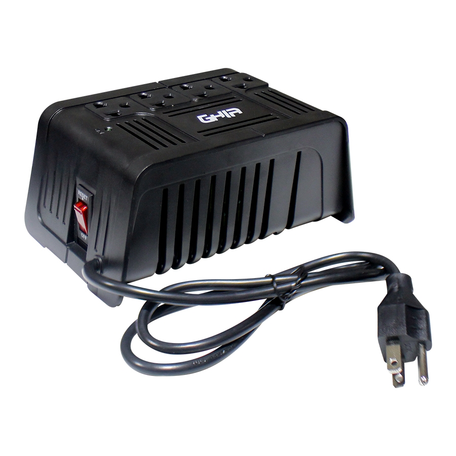 REGULADOR DE VOLTAJE GHIA 1000VA / 400W 4 CONTACTOS. RE-174 - GHIA