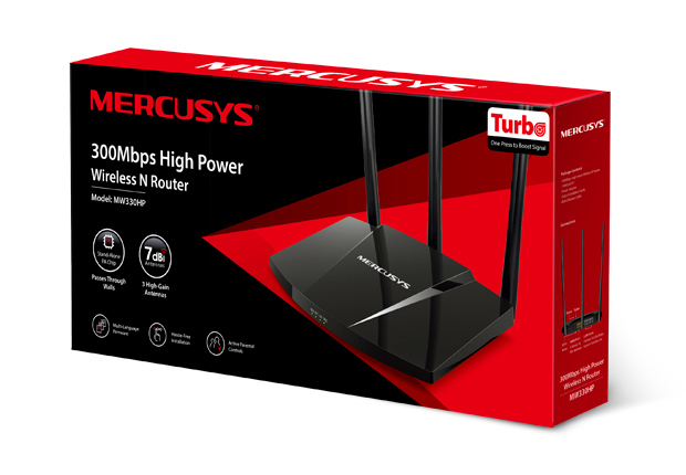 Router inalámbrico N de alta potencia de 300Mbps MERCUSYS MW330HP - MERCUSYS