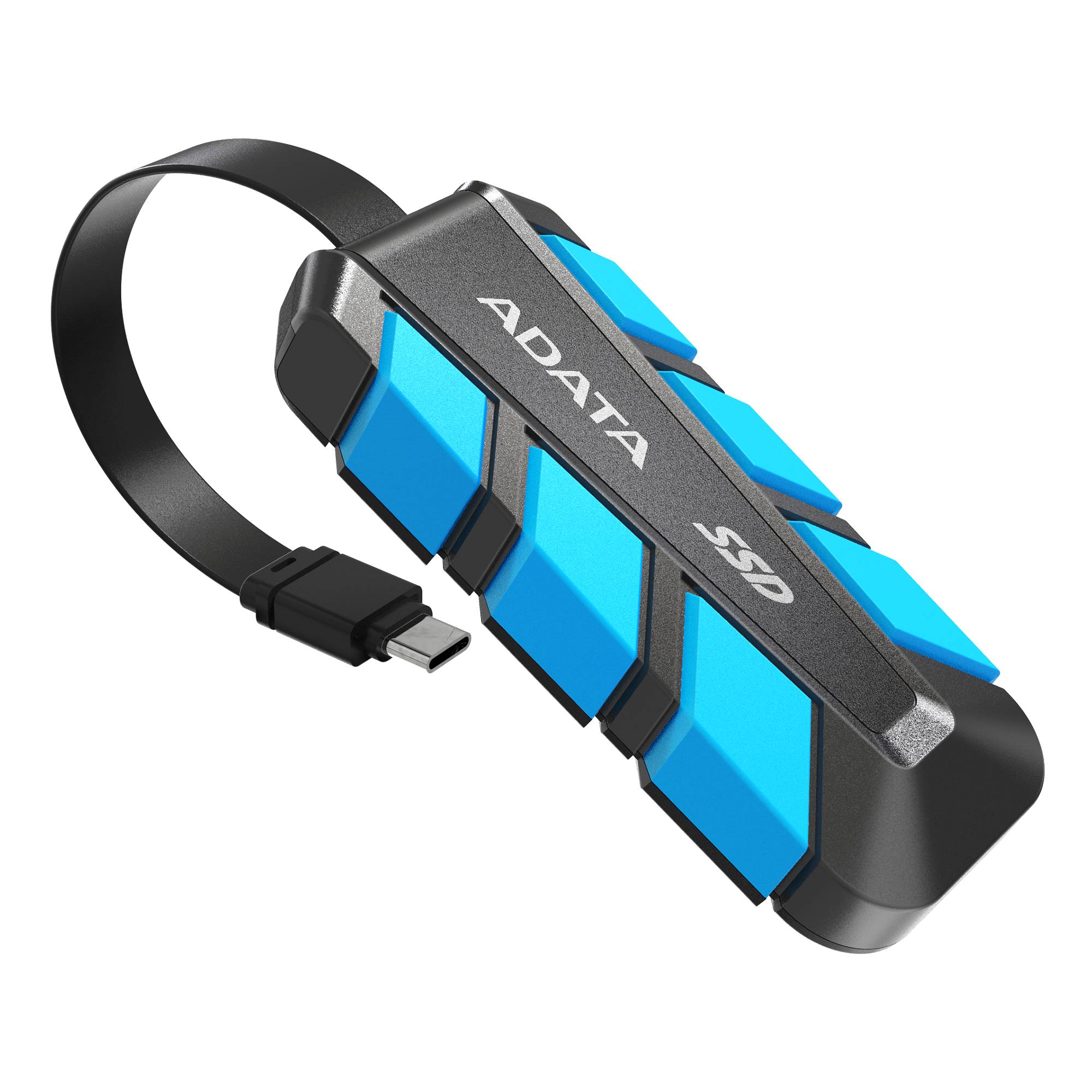 SSD Externo ADATA SC740 1TB. USB tipo C incorporado, 1.050/1.000 MB/s lectura/escritura, Resistente a caídas MIL-STD. Color AZUL. N.P. SC740-1000G-CBU - ADATA