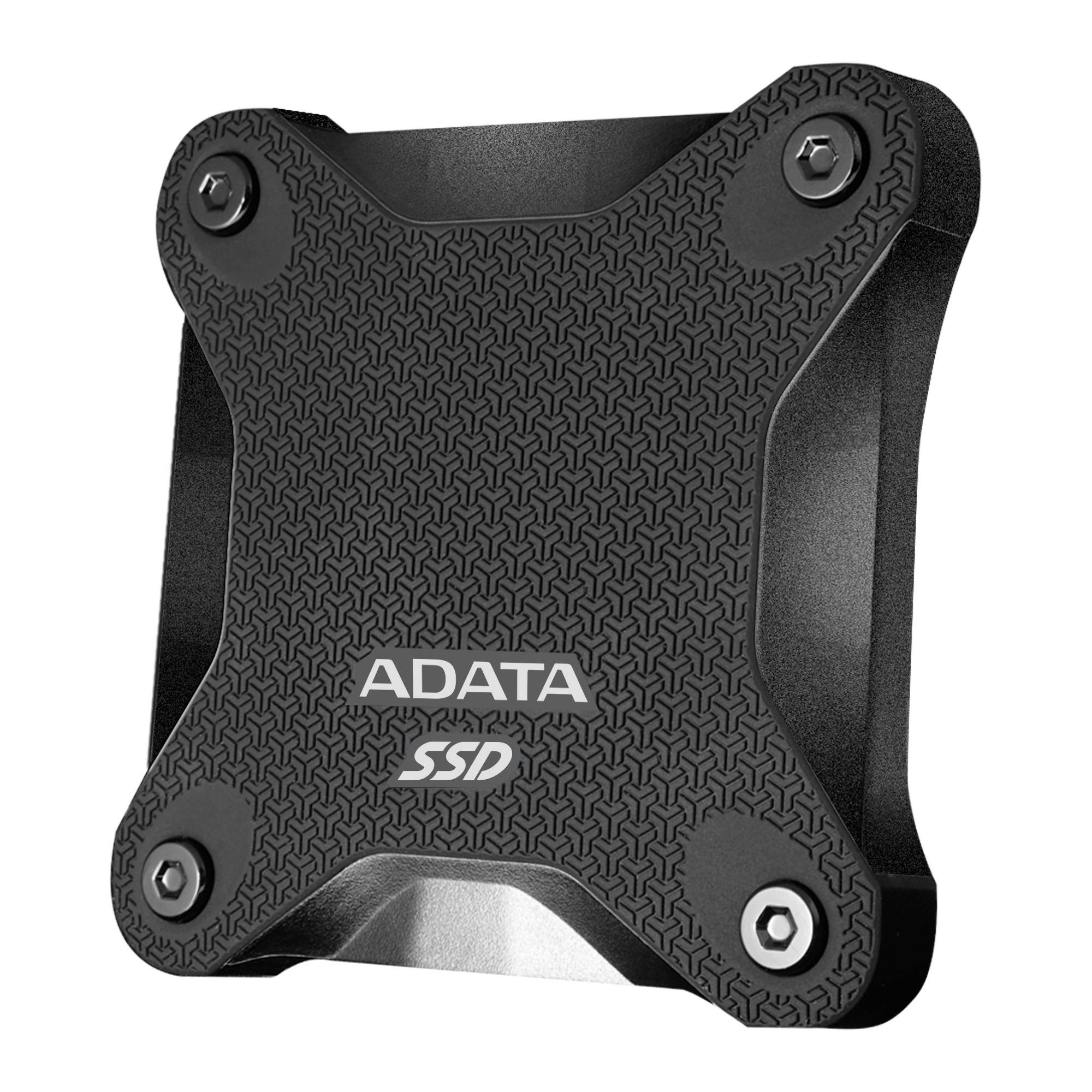 SSD Externo ADATA 1TB. USB 3.2 Gen2, Velocidad de transferencia de hasta 520 MB/s, resistente a impactos grado MIL-STD Color NEGRO. N.P. SD620-1TCBK - ADATA