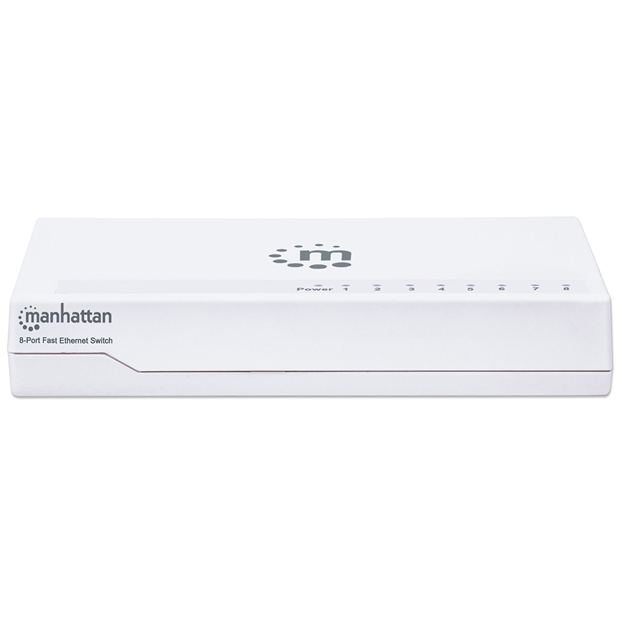 SWITCH,MANHATTAN,560689, 8 PTOS 10/100 DESKTOP BLANCO MH AC-5328 - MANHATTAN