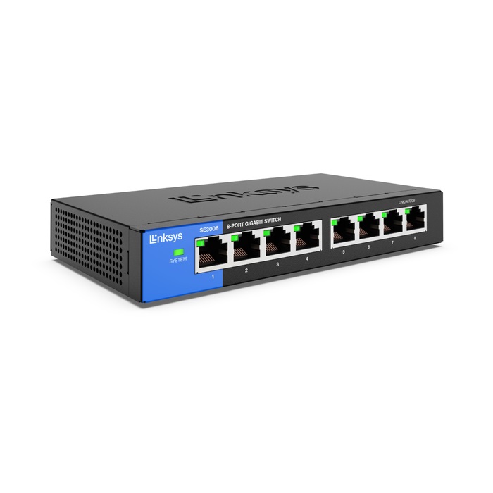 Switch Linksys SE3008 8 Puertos 10/100/1000 - LINKSYS