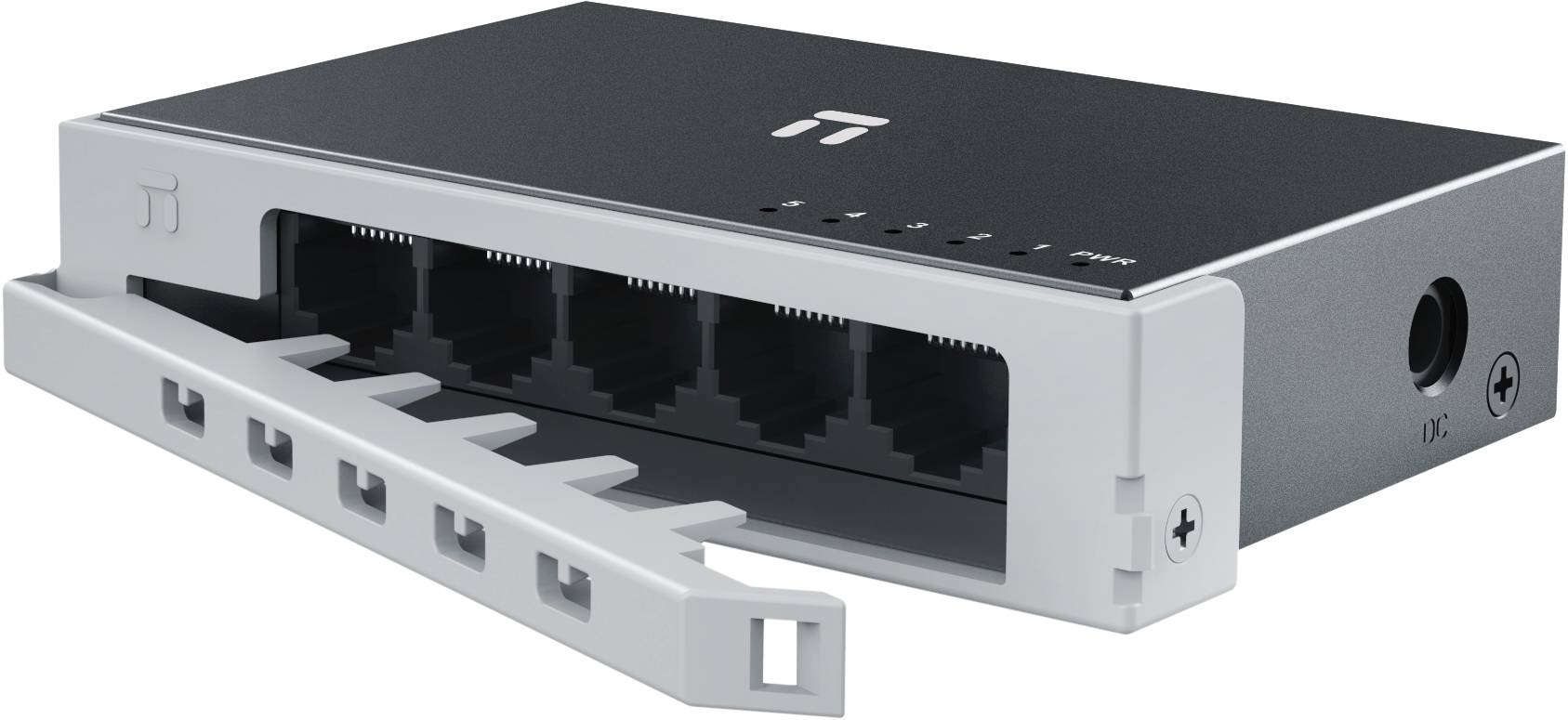 Switch NETIS modelo ST105D, 5 puertos 10/100Mbps Switch de escritorio, carcasa metálica con Seguro de conector incorporado, No administrable - NETIS