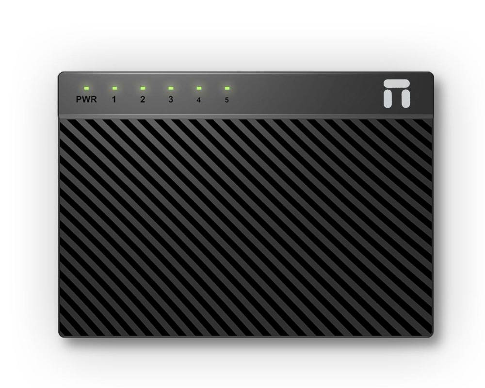 Switch NETIS modelo ST3105C,5 puertos 10/100Mbps Switch de escritorio con Seguro de conector incorporado,No administrable - NETIS