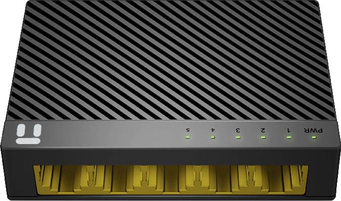 Switch NETIS modelo ST3105GC, 5 puertos Gigabit Switch de escritorio con Seguro de conector incorporado, No administrable - NETIS