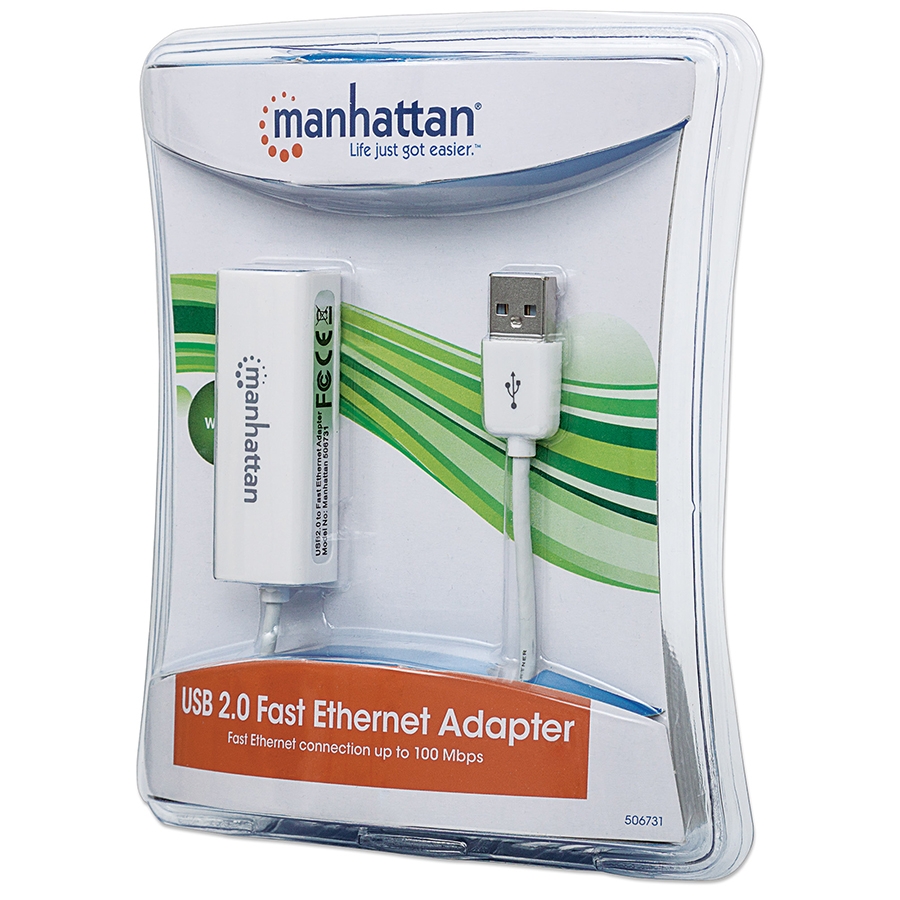 TARJETA RED,MANHATTAN,506731, 10/100 USB V2.0 MH AD-301 - MANHATTAN