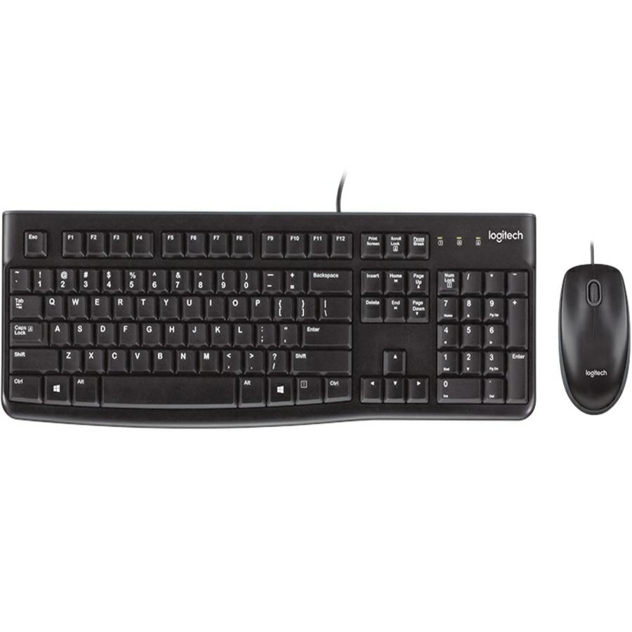 TECLADO/MOUSE LOGITECH MK120 NEGRO ALAMBRICOS USB PC / WINDOWS KB-342 - LOGITECH