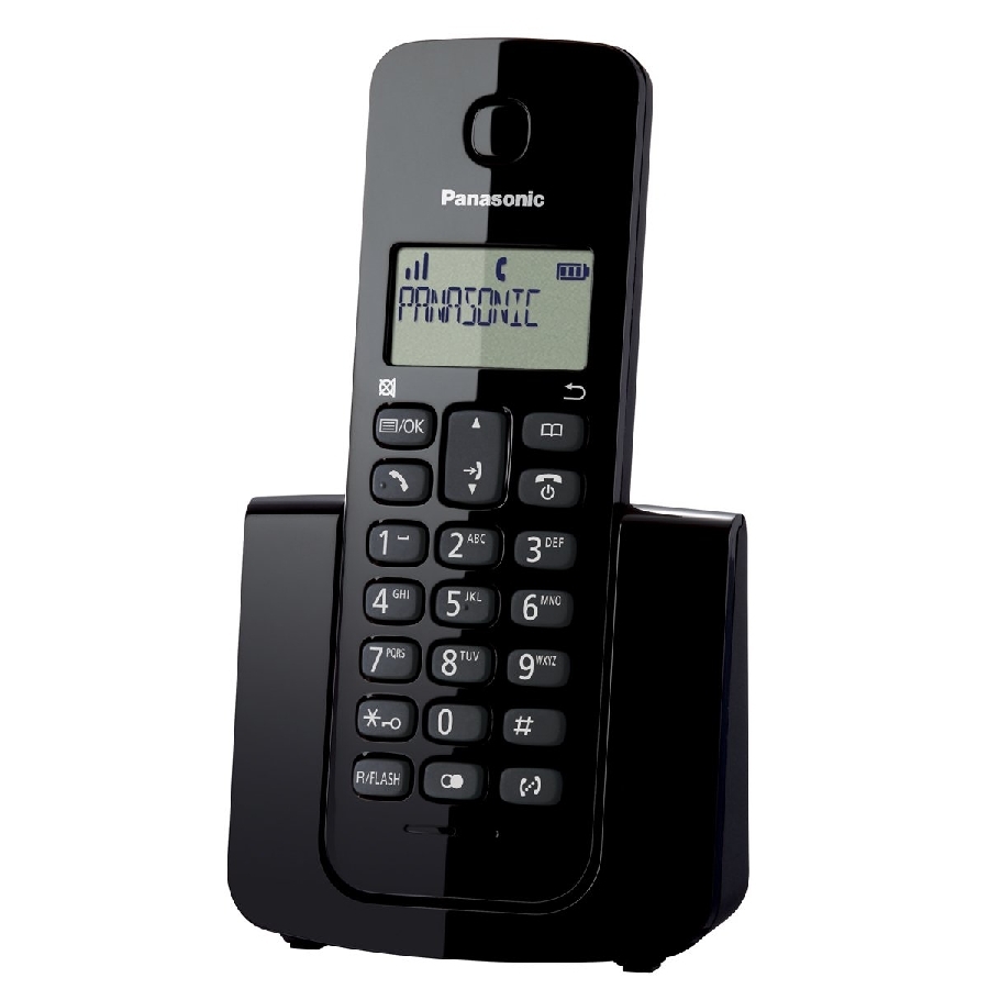 TELEFONO PANASONIC KX-TGB110MEB INALAMBRICO BASICO 20 NUMEROS IDENTIFICADOR DE LLAMADAS, 50 NUMEROS DIRECTORIO LOCALIZADOR DE AURICULAR NEGRO TEL-134 - PANASONIC