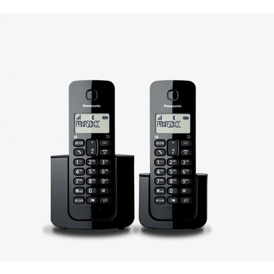 TELEFONO PANASONIC KX-TGB112MEB INALAMBRICO BASICO BASE HANDSET 20 NUMEROS IDENTIFICADOR DE LLAMADAS, 50 NUMEROS DIRECTORIO LOCALIZADOR DE AURICULAR NEGRO TEL-190 - PANASONIC