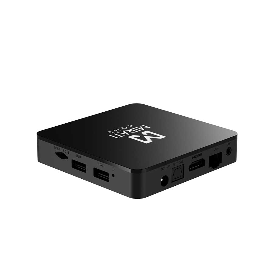TV BOX MIRATI ANDROID TV 1O CERTIFICADO CON CHROMECAST BUILT IN Y GOOGLE ASISSTANT / 1GB RAM / 8GB ALMACENAMIENTO/ FULL HD/ HDMI/ USB /MICRO SD/ WIFI/ BT 4.2 / RJ45 AC-9500 - MIRATI