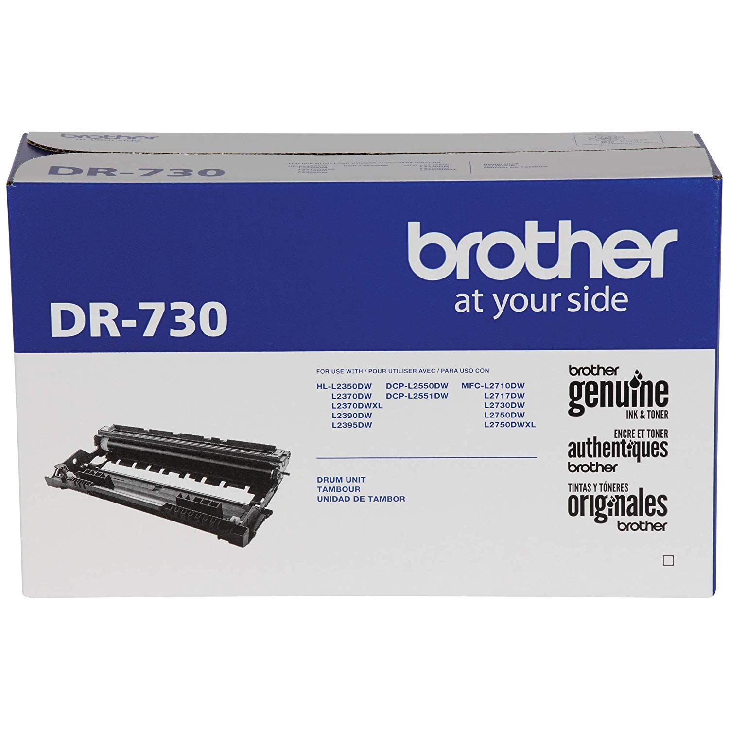 Tambor Brother DR730, negro, rendimiento aproximado 12,000 páginas, para equipos DCPL2551DW. CARBRT3710 - BROTHER