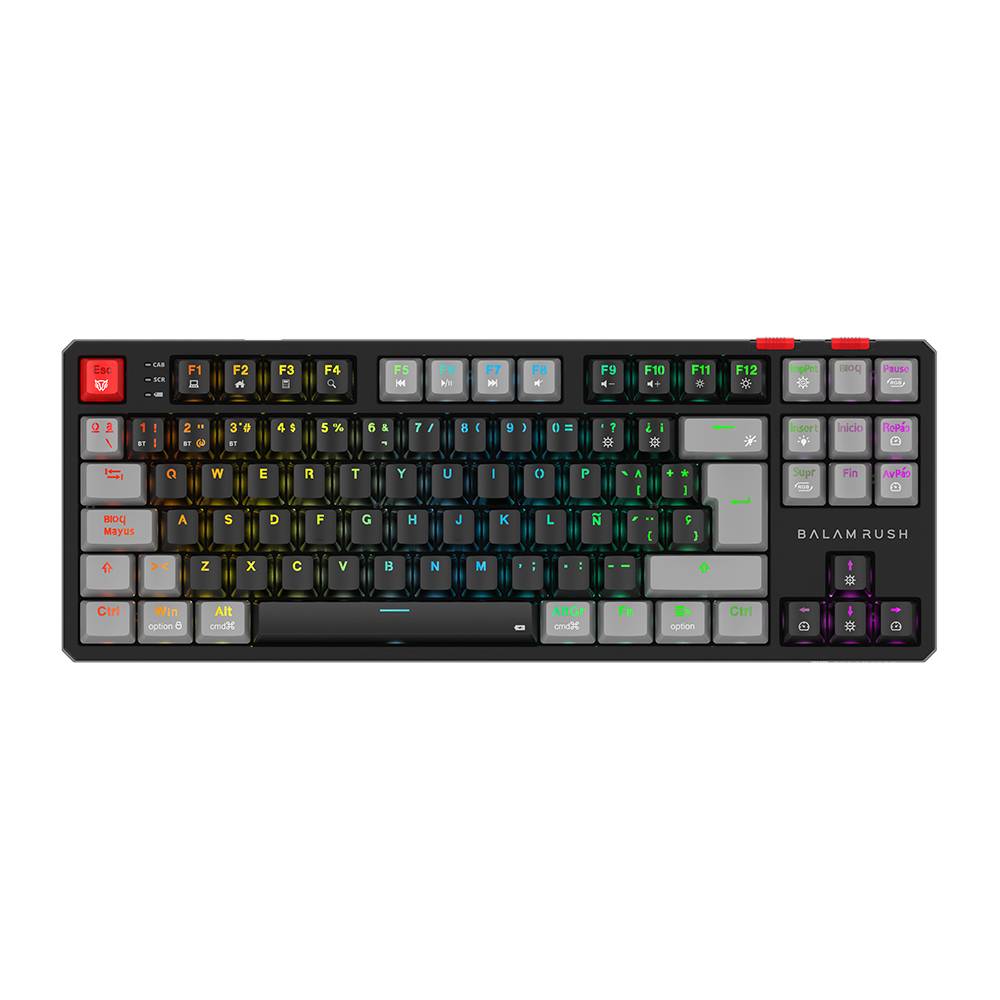 Teclado Gamer Inalámbrico LEVEL PRO GK990 Balam Rush Legend Series Conecta hasta 5 Dispositivos, Color Negro/Gris. BR-940672 TECBLR160 - Balam Rush