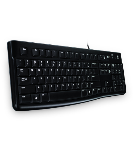 Teclado LOGITECH K120, USB, PC/server, Negro TECLOG250 - LOGITECH