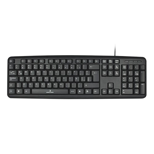 Teclado PERFECT CHOICE PC-201038, USB, QWERTY, Negro, Universal, Alámbrico TECMST990 - PERFECT CHOICE