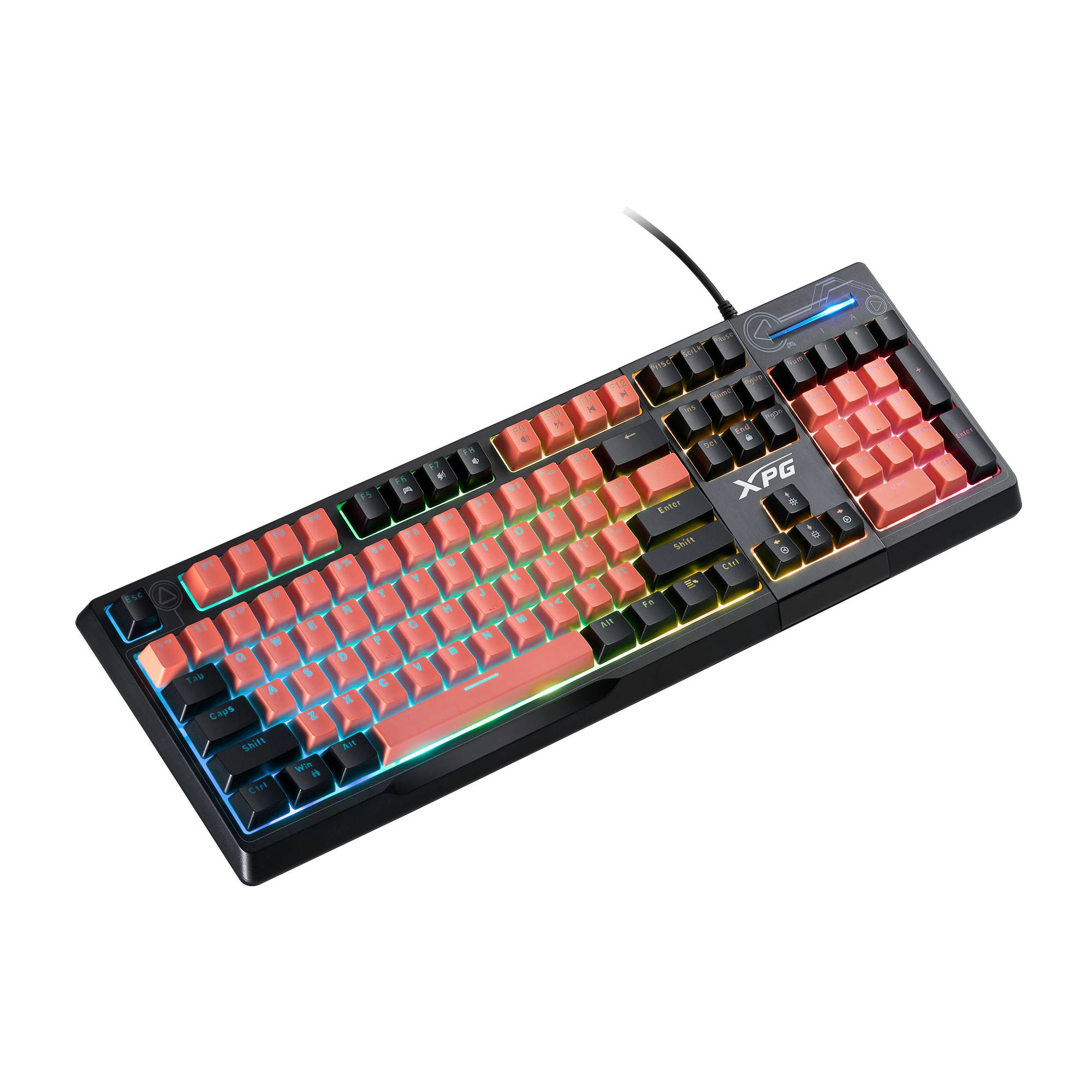 Teclado GAMING XPG MERA SEEKER, Membrana sensación mecánica, iluminación RGB, NEGRO.(SEEKER105Z-BK/OGCES) - ADATA