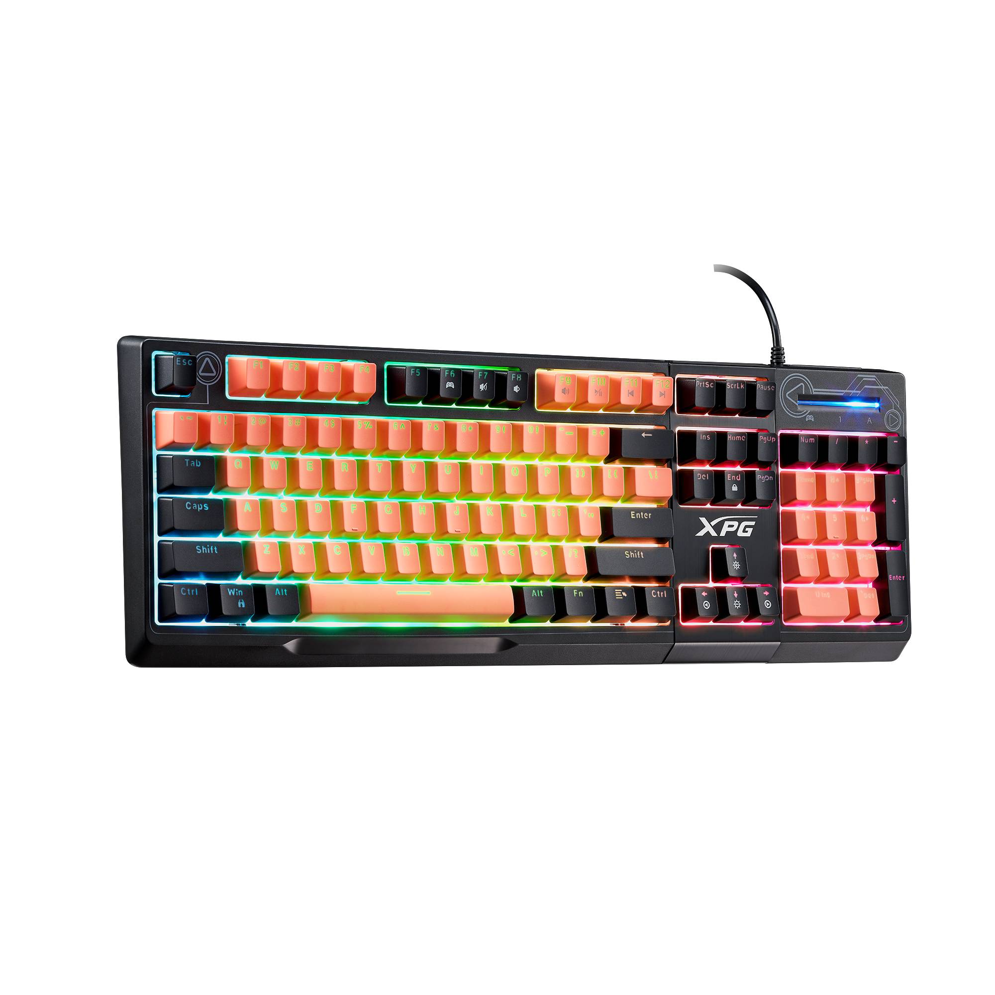 Teclado GAMING XPG MERA SEEKER, Membrana sensación mecánica, iluminación RGB, NEGRO.(SEEKER105Z-BK/OGCES) - ADATA