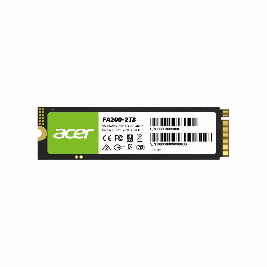 UNIDAD DE ESTADO SOLIDO SSD INTERNO ACER FA200 2TB M.2 2280 NVME PCIE GEN 4X4 LECT.7200 ESCRIT.6800 MBS 3D TLC NAND PC LAPTOP MINIPC (BL.9BWWA.125) HD-3034 - BIWIN ACER