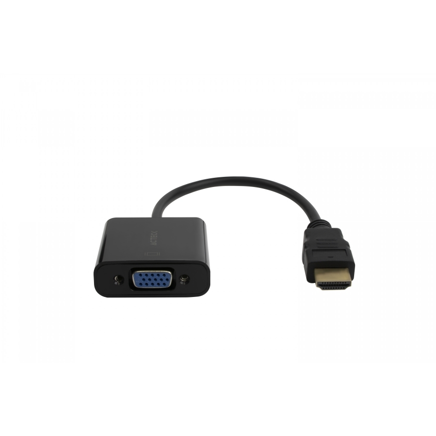 ADAPTADOR ACTECK SHIFT PLUS AV400 / HDMI A VGA / 20 CM / 4K / NEGRO / AC-934756 AC-10939 - ACTECK