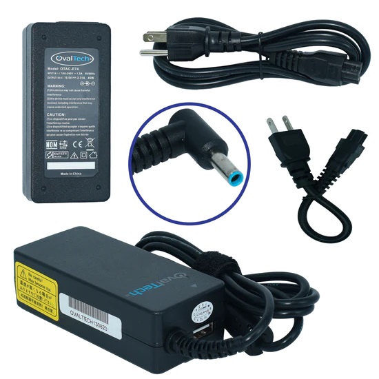 Cargador / Adaptador para Laptop OTAC-E74 OVALTECH de 45W 19.5V 2.31A (4.5*3.0) - OVALTECH