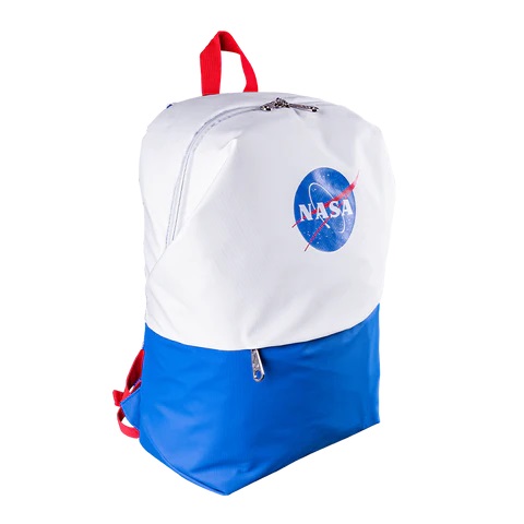 BACKPACK NASA NSB22320-1 marca TechZone Laptop Backpack 15.6 pulgadas en poliester, color azul con blanco y bolsas laterales ACCTCH9860 - TECHZONE
