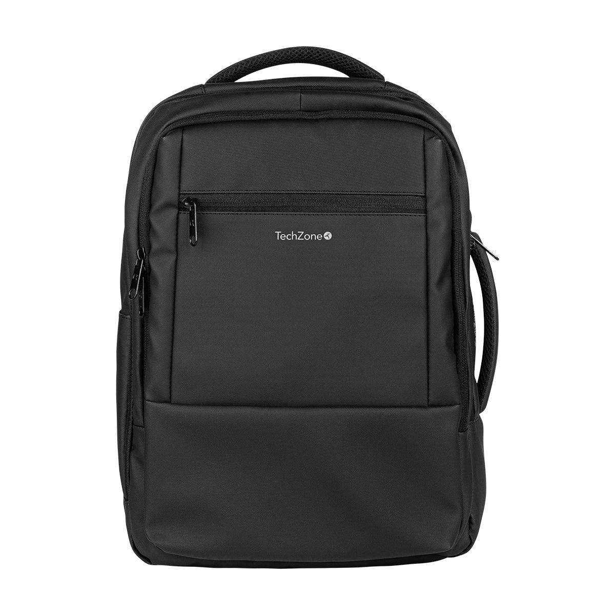 Backpack URBANBIZ TZLBP32 TECHZONE 16, resistente a salpicaduras 100% Poliéster, color Negro, GARANTIA LIMITADA DE POR VIDA. MALTCH450 - TECHZONE