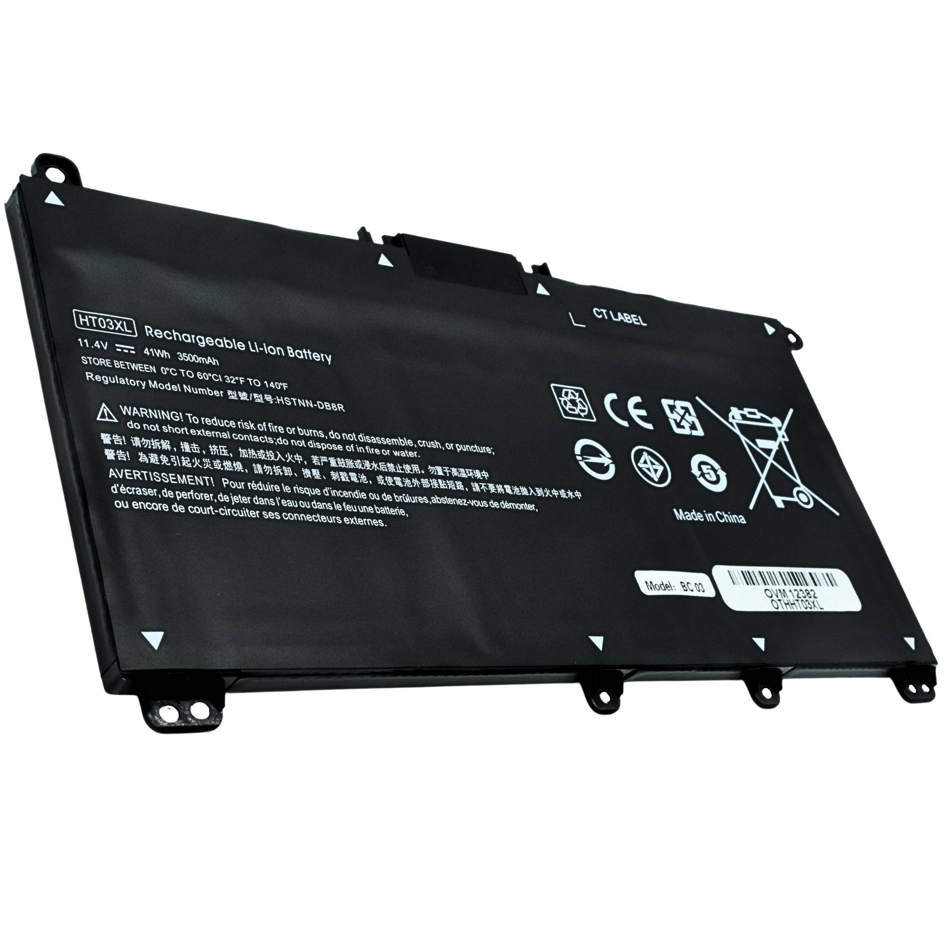 Bateria para Laptop OTHHT03XL OVALTECH Polimero 11.55V 41.9Wh/3630mAh para HP 14-CE 14-CF 14-cm 14-CK 14-DF 14-MA 15-DA 15-CS 15-DB HP 240 245 250 - OVALTECH