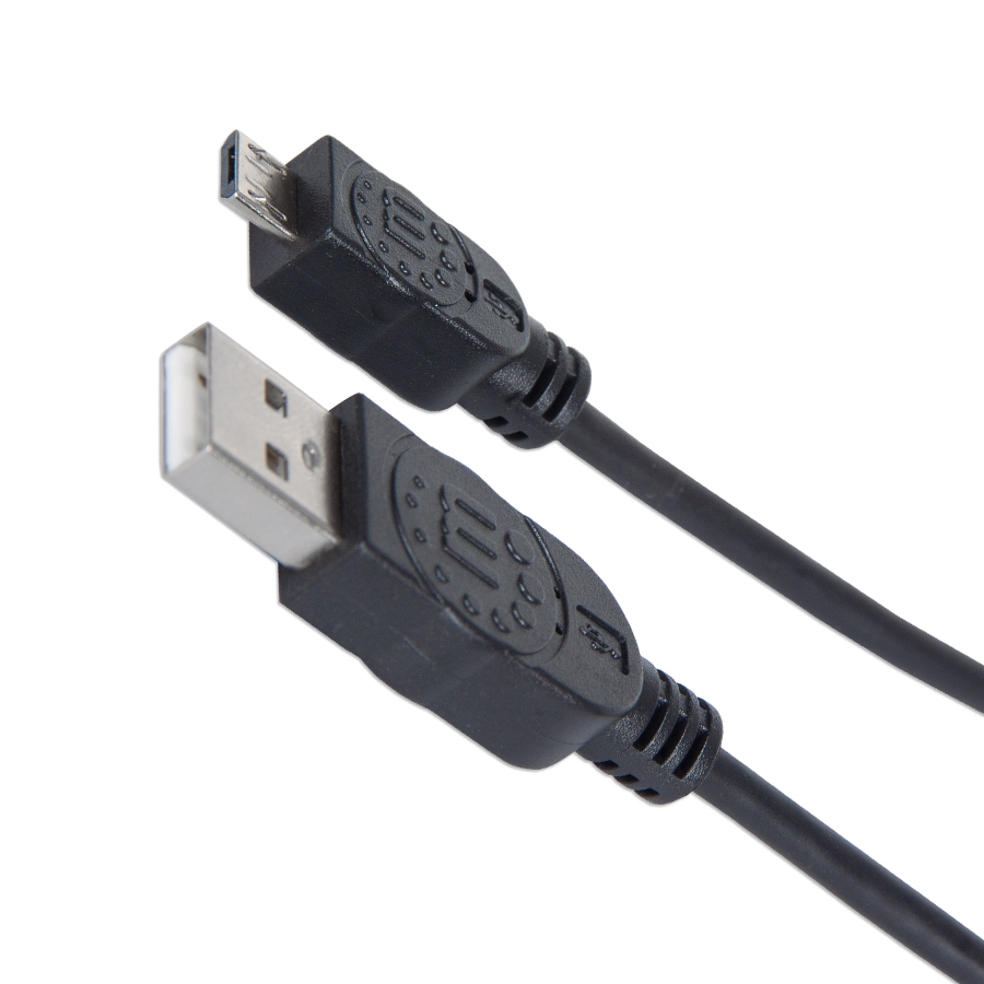CABLE USB,MANHATTAN,325677, V2 A-MICRO B, BOLSA PVC 0.5M NEGRO CB-314 - MANHATTAN