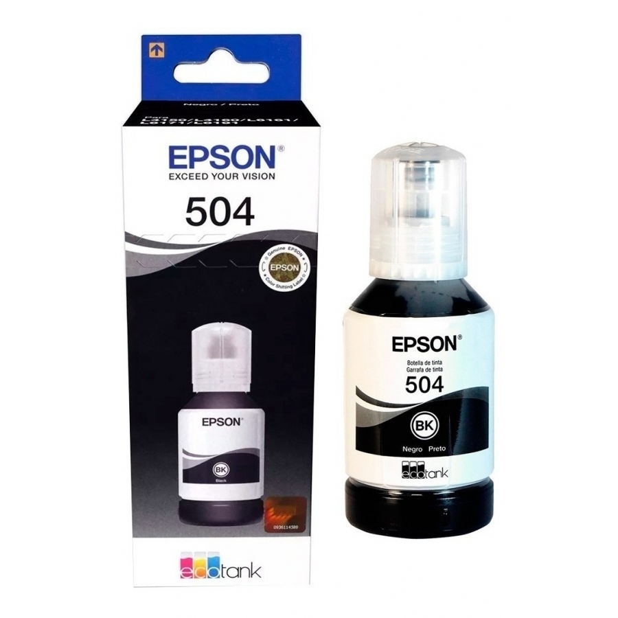 CARTUCHO EPSON MODELO T504 NEGRO, PARA L4150, L4160, L6161, L6171, L6191 CN-3562 - EPSON