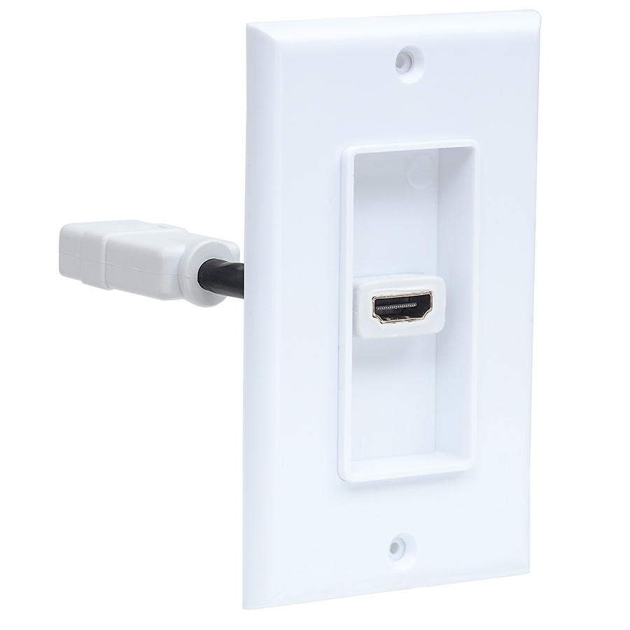 COPLE HDMI,MANHATTAN,771719, BLANCO CON FACEPLATE 1 PUERTO AC-6493 - MANHATTAN