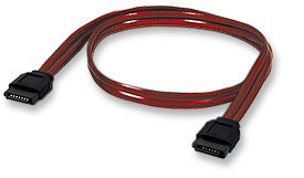 340700 Cable de datos SATA, 7 pines macho a macho, 50 cm, Rojo - MANHATTAN