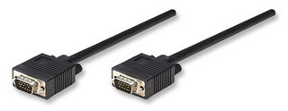 372978 Cable SVGA Macho-Macho de 7.5m; Completamente blindado para reducir la interferencia EMI para transmisiones de vídeo mejoradas. - MANHATTAN