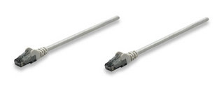 340380 Cable de red Cat6, UTP, RJ45 Macho / RJ45 Macho, 5 ft. (1.5 m), Color Gris, Contactos con baño de oro para una mejor conexión. - INTELLINET