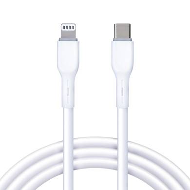 CABLE USB V3.0 TIPO C – LIGHTNING, 1 METRO, BLANCO, BROBOTIX  6006818 - BROBOTIX