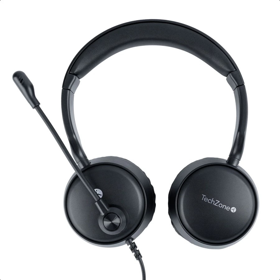 DIADEMA TECHZONE TZACDII02 ALAMBRICA USB SONIDO ESTEREO MANOS LIBRES NEGRO SPK-2554 - TECH ZONE ACCESORIOS