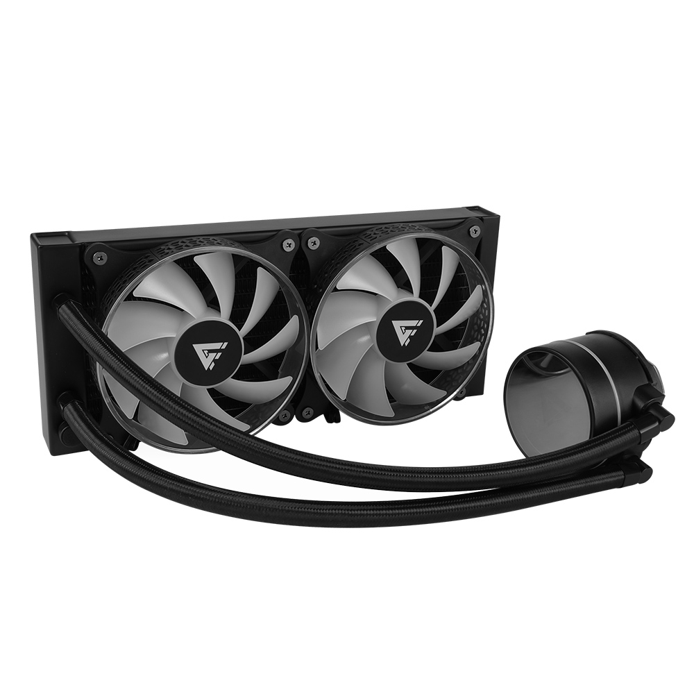 Enfriamiento Liquido. Gamer Factor LQG601. 240MM, RGB, TDP 250W, 2 fan 120mm 70 CFM, Negro. - GAME FACTOR