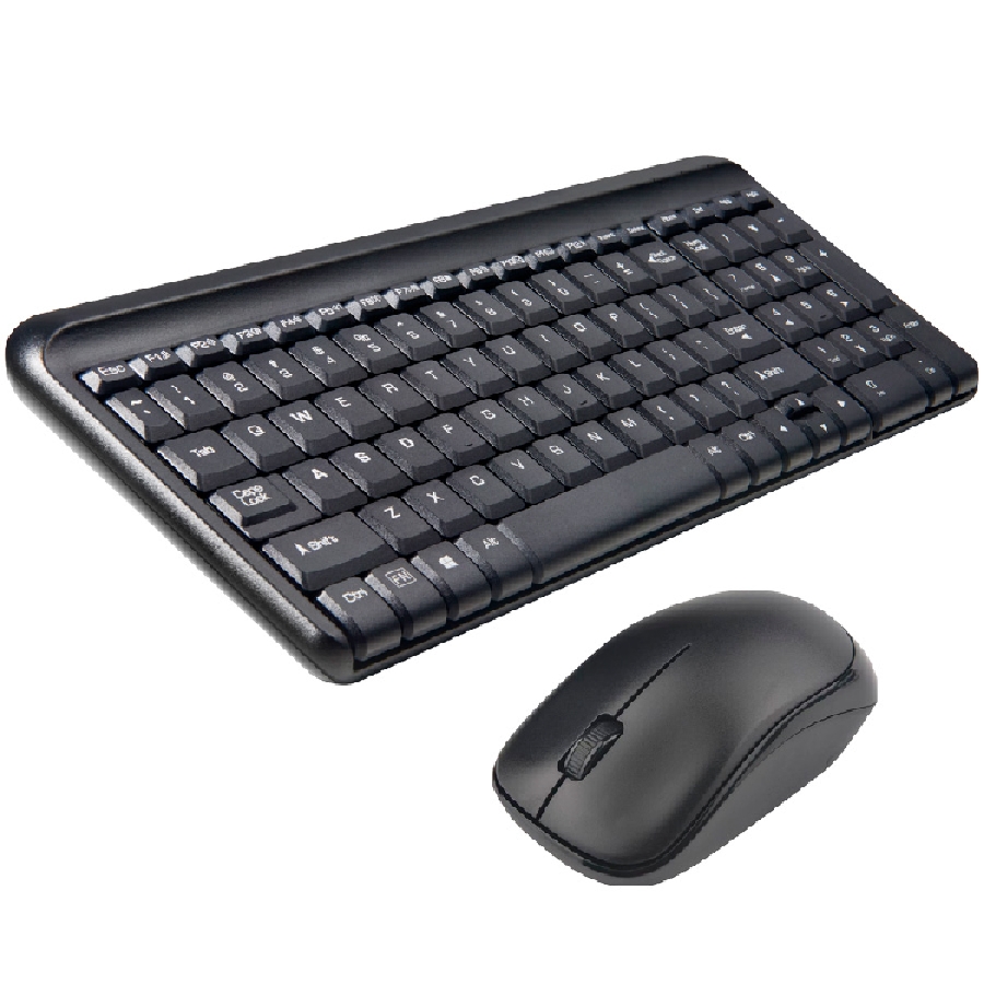 KIT TECLADO Y MOUSE QUARONI INALAMBRICO 2.4GHZ COLOR NEGRO KB-733 - QUARONI