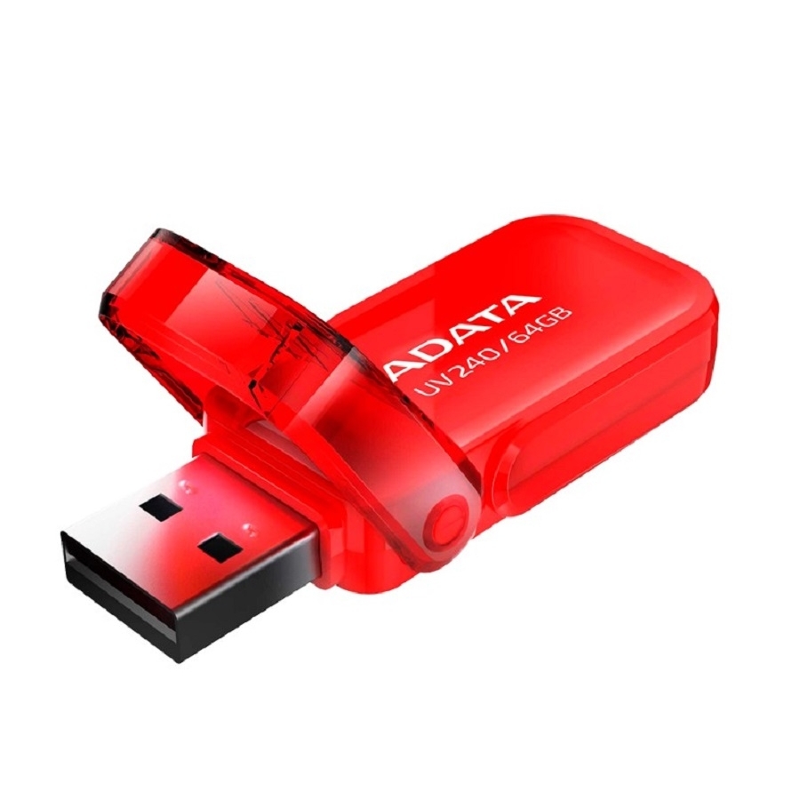 MEMORIA ADATA 64GB USB 2.0 UV240 ROJO (AUV240-64G-RRD) RAM-4071 - ADATA
