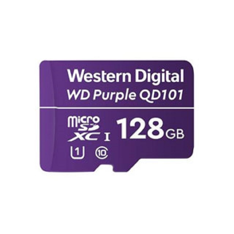 MEMORIA WD PURPLE SC QD101 MICRO SDXC 128GB VIDEOVIGILANCIA 24/7 CLASE 10 U1 LECT 50MB/S ESC 40MB/S WDD128G1P0C RAM-3503 - WD - WESTERN DIGITAL