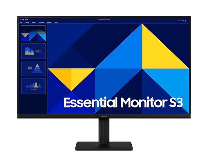 MONITOR SAMSUNG 27 PULGADAS, ESSENTIAL S3, S30GD, IPS, FHD, PLANO, 100Hz, 5ms, LS27D300GALXZX MONSMG2100 - SAMSUNG