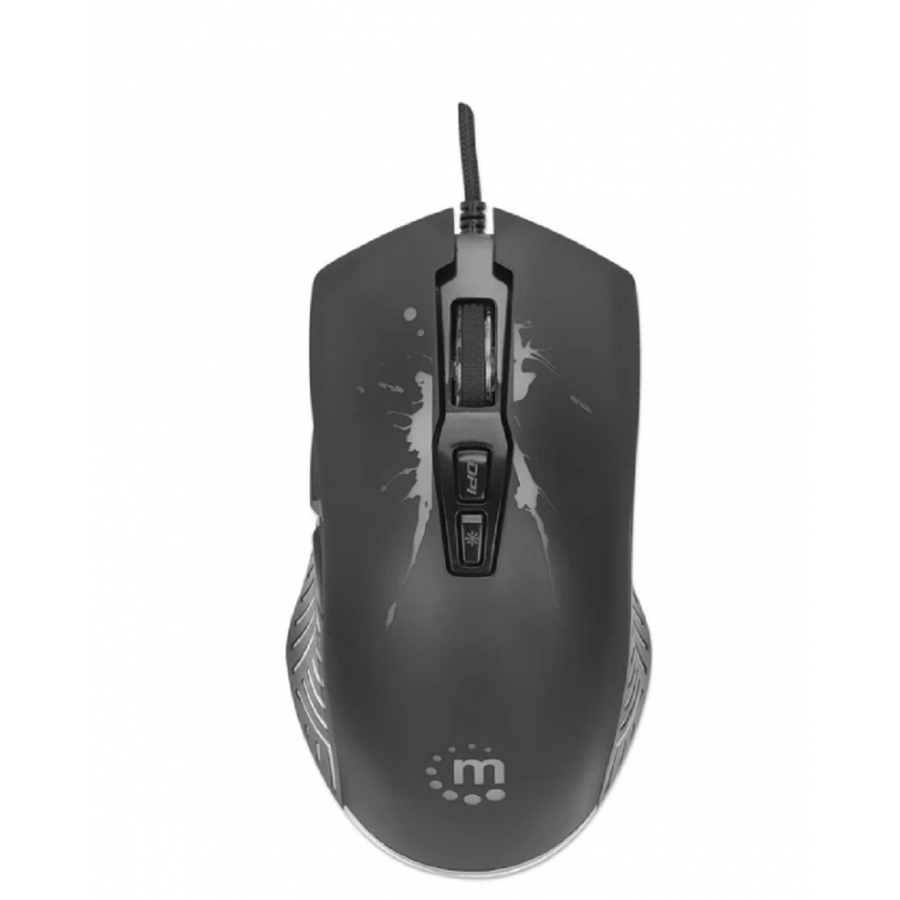 MOUSE OPTICO GAMING, MANHATTAN, 190220, 7 BOTONES, 7200 DPI, LED RGB, NEGRO MS-1594 - MANHATTAN