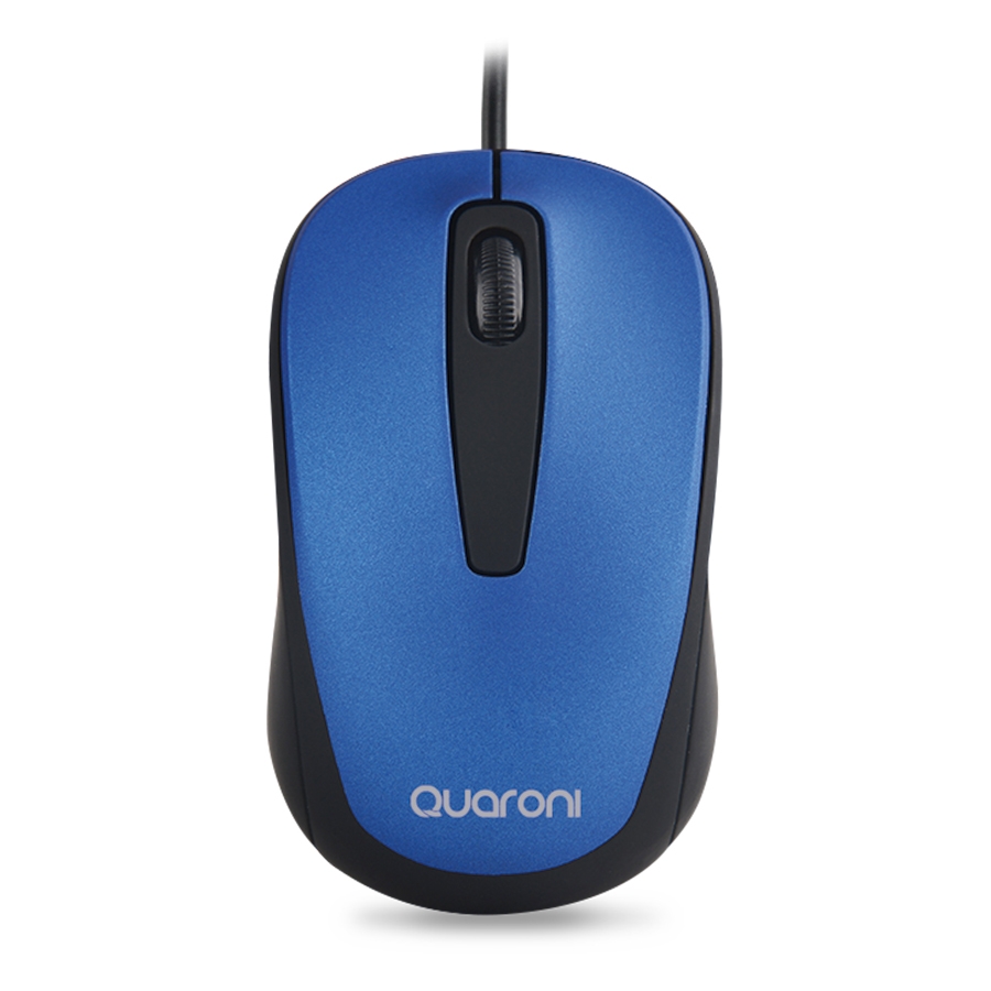 MOUSE OPTICO QUARONI ALAMBRICO COLOR AZUL 1200 DPI MS-1429 - QUARONI