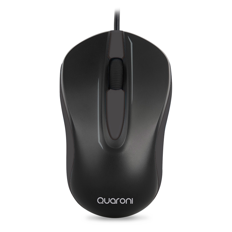 MOUSE OPTICO QUARONI ALAMBRICO COLOR NEGRO 1200 DPI MS-1434 - QUARONI