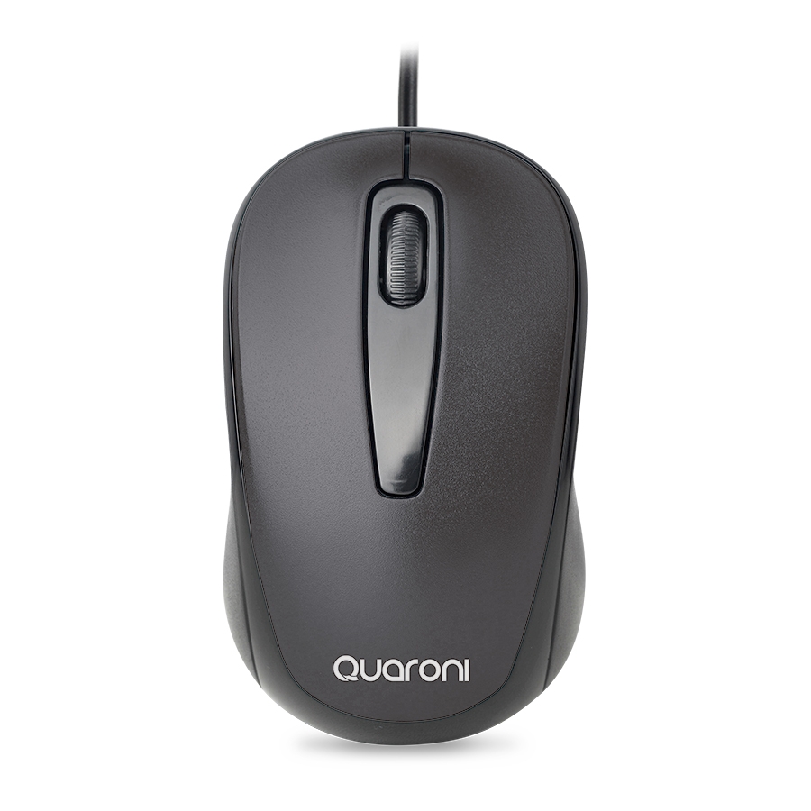 MOUSE OPTICO QUARONI ALAMBRICO COLOR NEGRO 1200 DPI MS-1431 - QUARONI