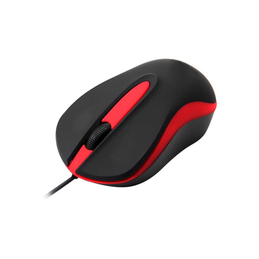 MOUSE OPTICO QUARONI ALAMBRICO COLOR ROJO 1200 DPI MS-1432 - QUARONI