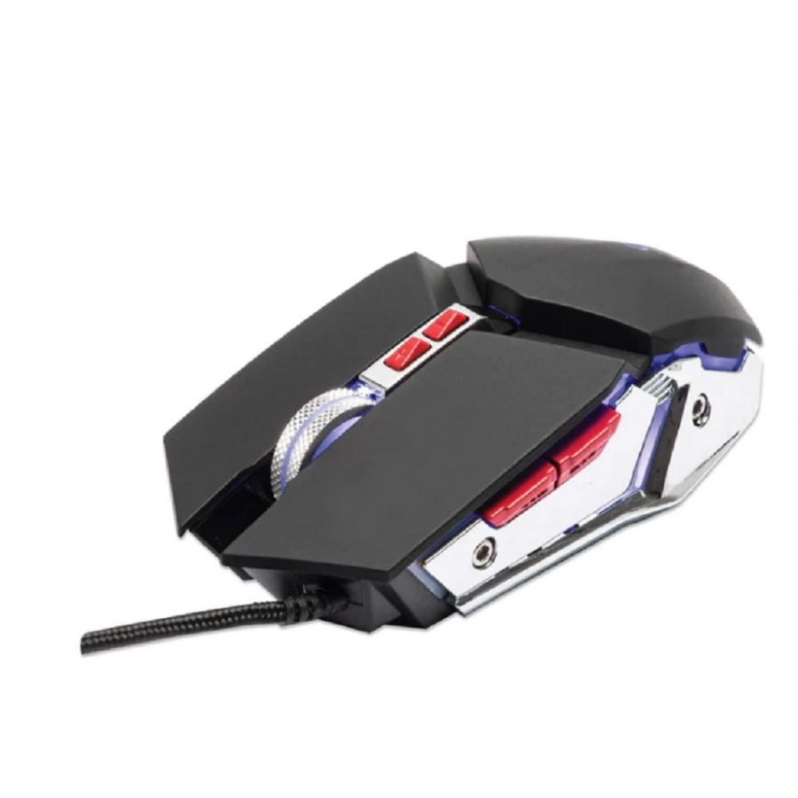 MOUSE,MANHATTAN,179348, OPTICO GAMING 7 BOTONES, NEGRO/PLATA 3200 DPI MS-1417 - MANHATTAN